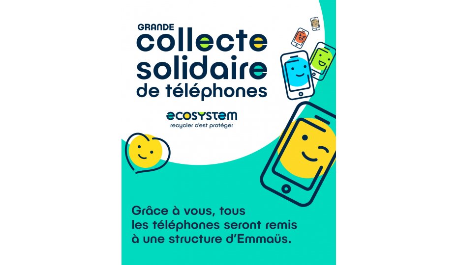 Affiche Collecte téléphones portables 